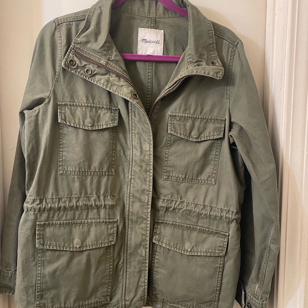 Madewell Olive Green Zip-Up Jacket
